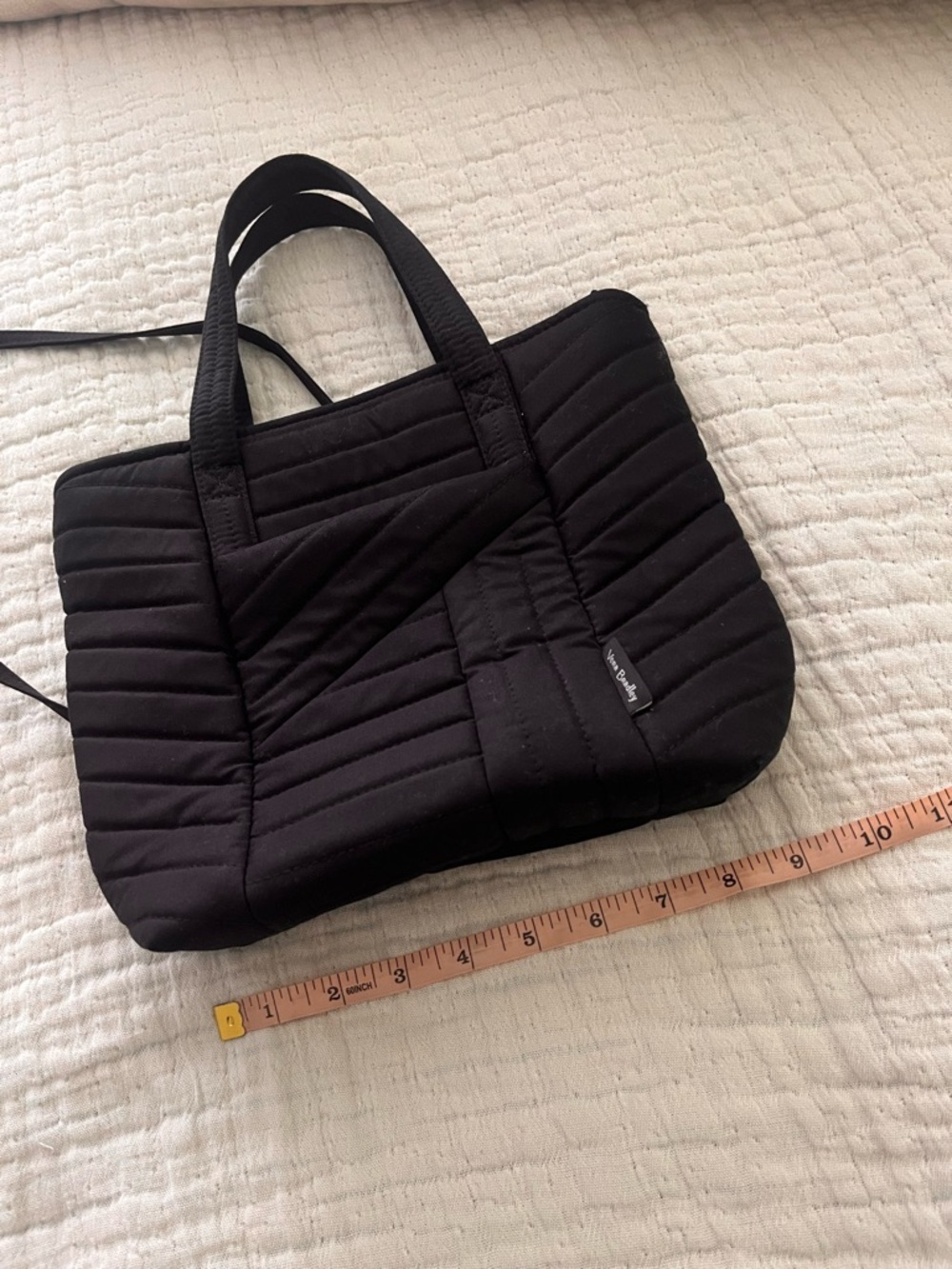 Vera Bradley Black Quilted mini bag/Crossbody Bag - Picture 10 of 13